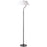 1 Light Matte Black Floor Lamp With White Shade | GRD-641F-MB-WH