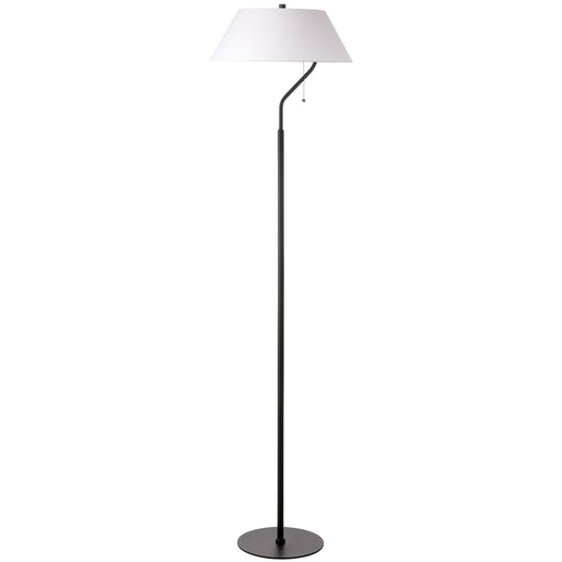 1 Light Matte Black Floor Lamp With White Shade | GRD-641F-MB-WH