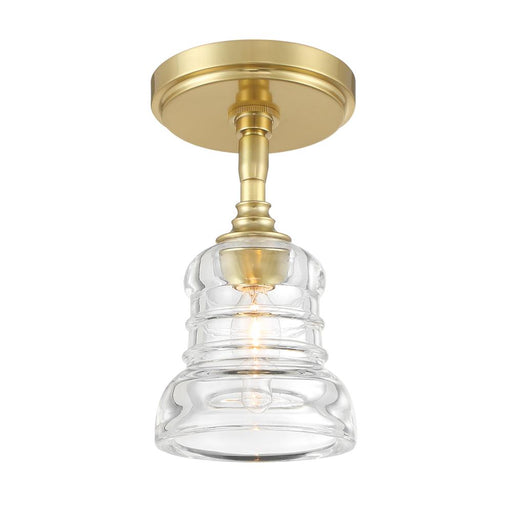 Gregory 1 Light Aged Brass Semi Flush Mount | GRG-1040-AG_CEILING