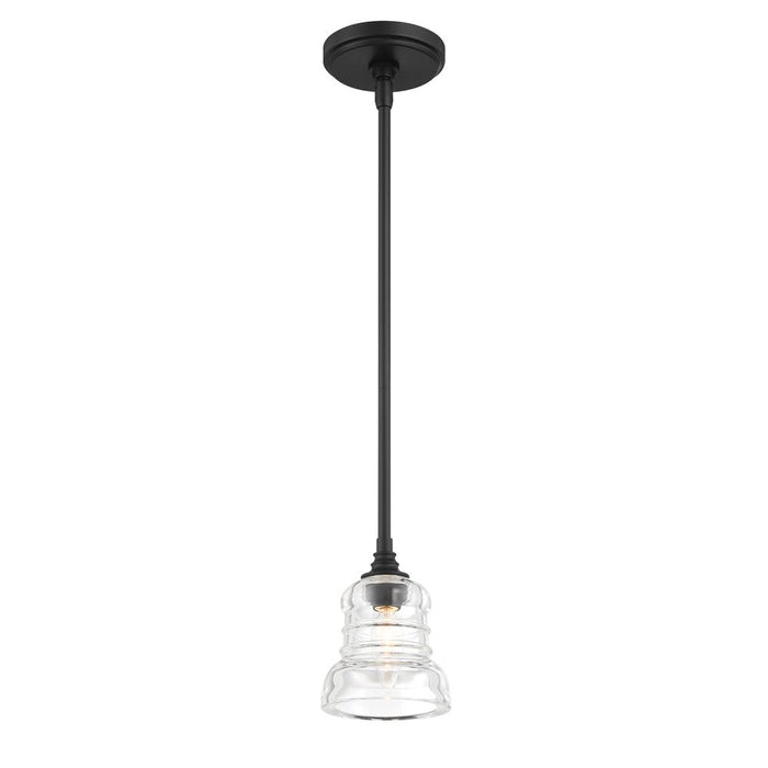 Gregory 1 Light Matte Black Mini Pendant | GRG-1040-MK
