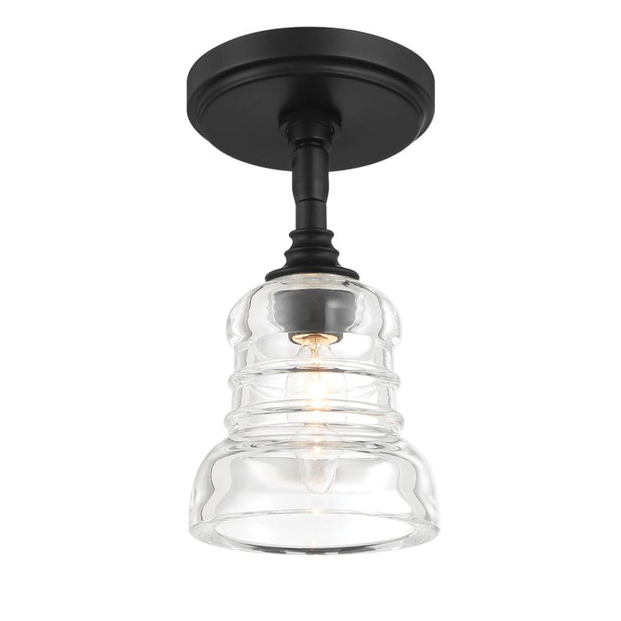 Gregory 1 Light Matte Black Semi Flush Mount | GRG-1040-MK_CEILING