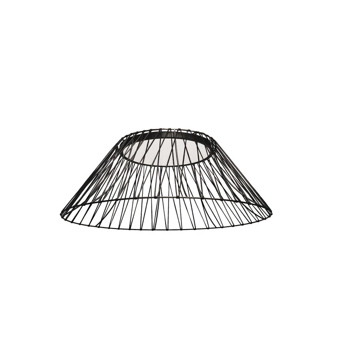 25w Flush Mount, Mb W/ Bk Strip Shade | GRG-2430LEDFH-MB-BK
