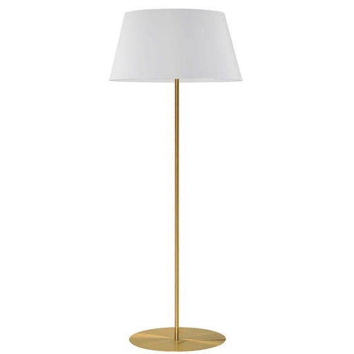 1lt Rnd Base Floor Lamp, Agb W/ Wh Shade | GTC-R631F-AGB-WH