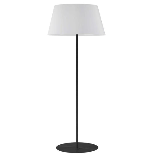 1lt Rnd Base Floor Lamp, Mb W/ Wh Shade | GTC-R631F-MB-WH