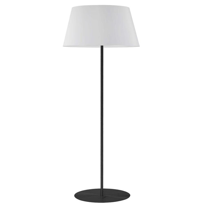 1 Lightt Rnd Base Floor Lamp, Mb W/ Wh Shade | GTC-R631F-MB-WH