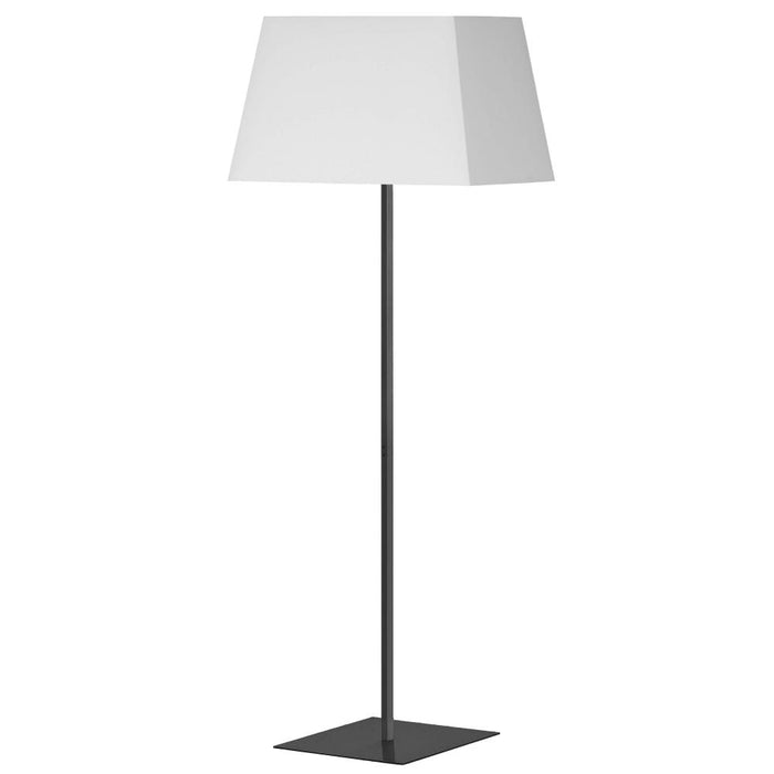 1 Lightt Sq Base Floor Lamp, Mb W/ Wh Shade | GTC-S631F-MB-WH