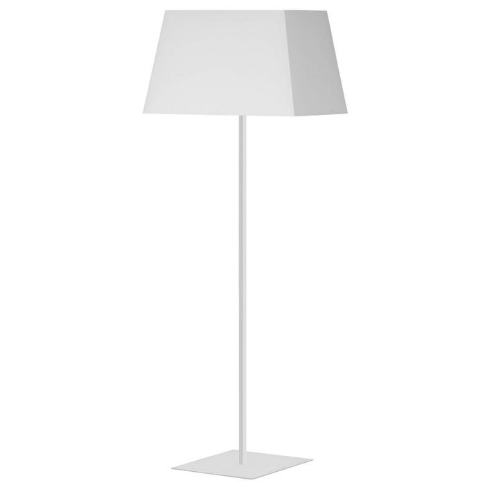 1lt Sq Base Floor Lamp, Mw W/ Wh Shade | GTC-S631F-MW-WH