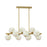 10 Light Horizontal Pendant, Agb W/ Faux Alabaster | GVA-3110HP-AGB