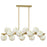 13 Light Horizontal Pendant, Agb W/ Faux Alabaster | GVA-4013HP-AGB