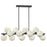  13 Light  Horizontal Pendant, Mb W/ Faux Alabaster | GVA-4013HP-MB