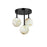 4 Light  Flush Mount, Mb W/ Faux Alabaster | GVA-94FH-MB