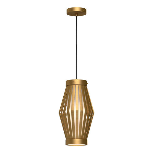 Hana 9-in Aged Gold/opal Matte Glass 1 Light Pendant | PD434509AGOP
