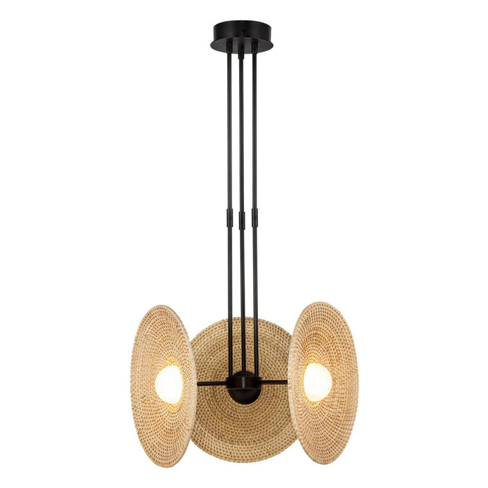 Harbour 18-in Urban Bronze/woven Led Pendant | PD350318UBWO