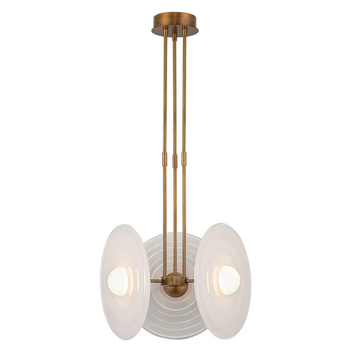 Harbour 18-in Vintage Brass/glossy Opal Led Pendant | PD350318VBGO