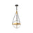 Alora Harmony 14-in Brushed Gold/ Clear Water Glass 3 Lights Pendant