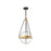 Harmony 14-in Brushed Gold/ Clear Water Glass 3 Lights Pendant | PD406414BGWC