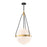 Alora Harmony 18-in Brushed Gold/Glossy Opal Glass 4 Lights Pendant