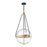 Alora Harmony 18-in Brushed Gold/ Clear Water Glass 4 Lights Pendant