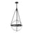 Alora Harmony 18-in Matte Black/Clear Water Glass 4 Lights Pendant
