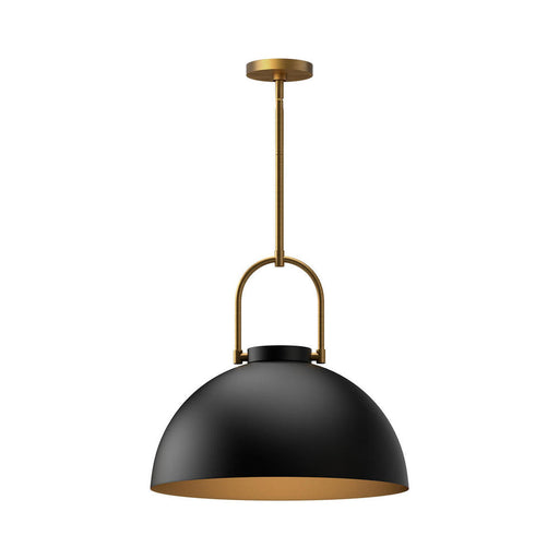 Harper 16-in Matte Black 1 Light Pendant | PD504016MB