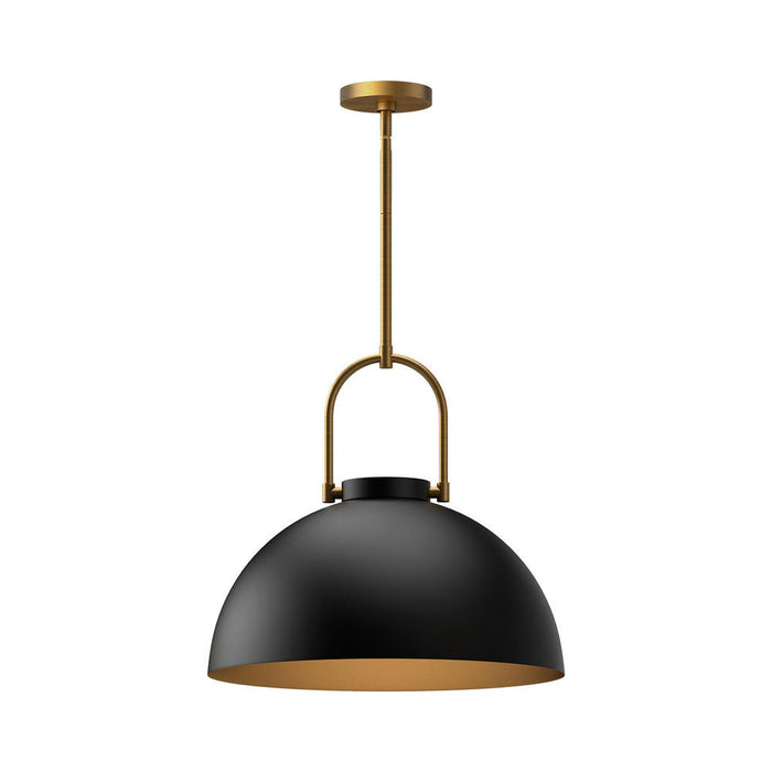 Harper 16-in Matte Black 1 Light Pendant | PD504016MB