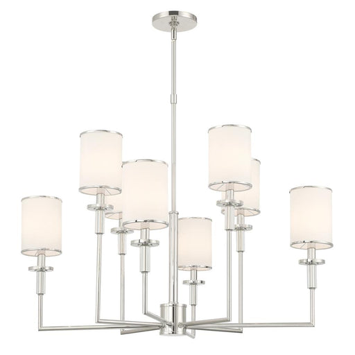 Hatfield 8 Light Polished Nickel Chandelier | HAT-478-PN