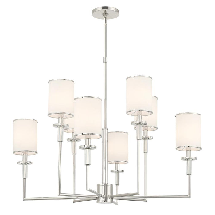 Hatfield 8 Light Polished Nickel Chandelier | HAT-478-PN