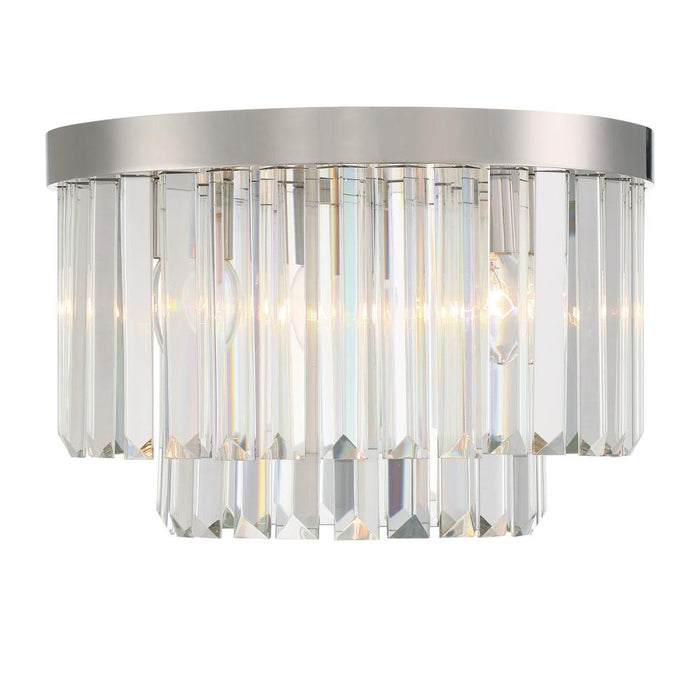 Crystorama Hayes 4 Light Polished Nickel Flush Mount