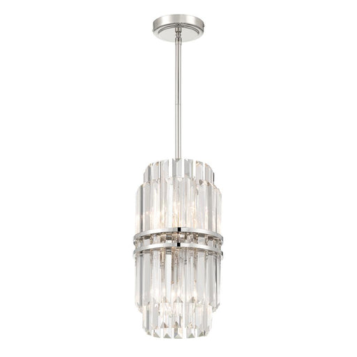 Crystorama Hayes 4 Light Polished Nickel Pendant