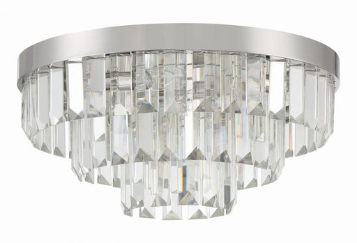 Crystorama Hayes 8 Light Polished Nickel Flush Mount