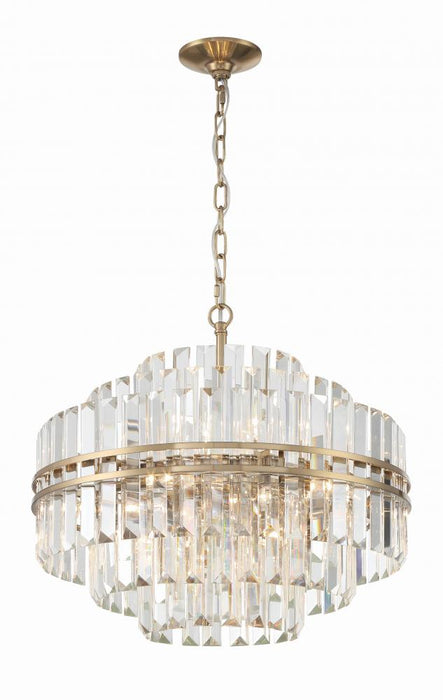 Crystorama Hayes 12 Light Aged Brass Chandelier