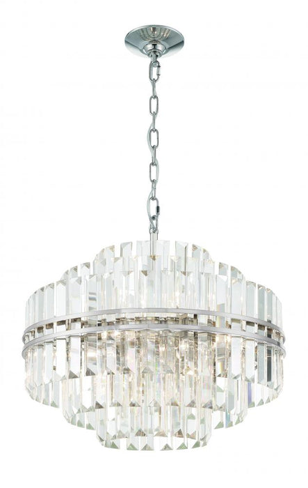 Crystorama Hayes 12 Light Polished Nickel Chandelier