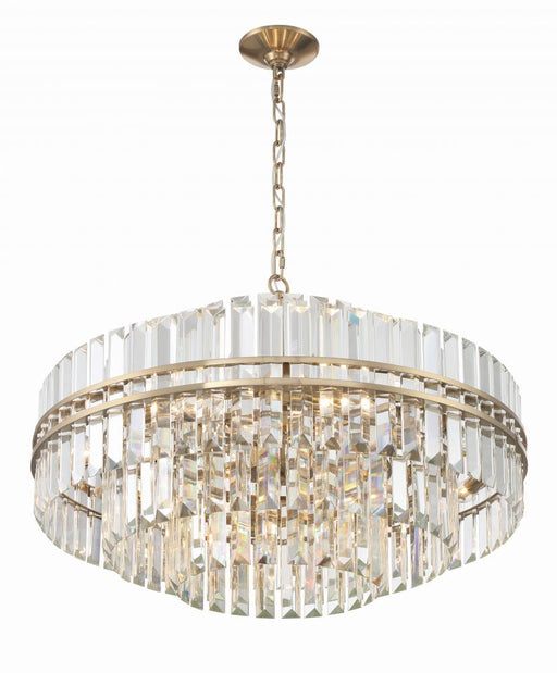 Crystorama Hayes 16 Light Aged Brass Chandelier