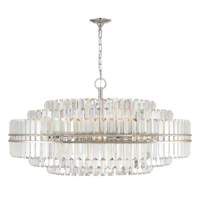 Crystorama Hayes 32 Light Polished Nickel Chandelier