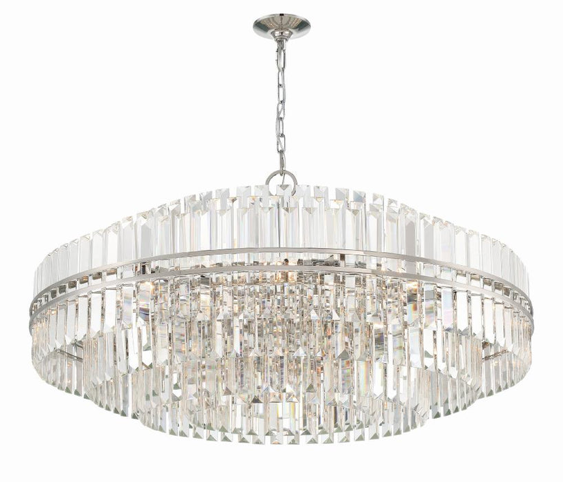 Crystorama Hayes 32 Light Polished Nickel Chandelier