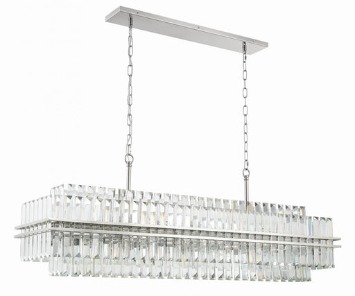 Crystorama Hayes 16 Light Polished Nickel Linear Chandelier