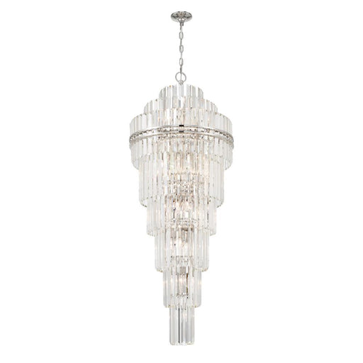 Crystorama Hayes 31 Light Polished Nickel Chandelier