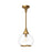 Hazel 10-in Aged Gold/clear Glass 1 Light Pendant | PD524110AGCL