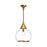 Hazel 14-in Aged Gold/clear Glass 1 Light Pendant | PD524214AGCL