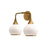 Hazel 17-in Aged Gold/opal Matte Glass 2 Lights Vanity | VL524217AGOP