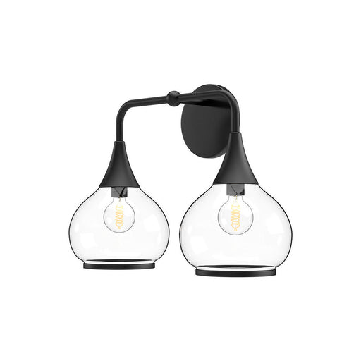 Hazel 17-in Clear Glass/matte Black 2 Lights Vanity | VL524217MBCL