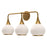 Hazel 26-in Aged Gold/opal Matte Glass 3 Lights Vanity | VL524326AGOP
