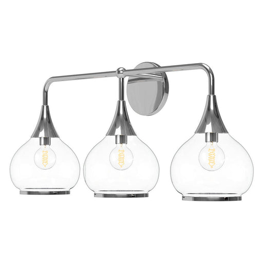 Hazel 26-in Chrome/clear Glass 3 Lights Vanity | VL524326CHCL