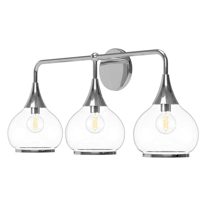 Hazel 26-in Chrome/clear Glass 3 Lights Vanity | VL524326CHCL