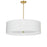  4 Light  Incan Pendant, Agb, Wh Shade W/ Wh Diffuser | HEL-304P-AGB-WH