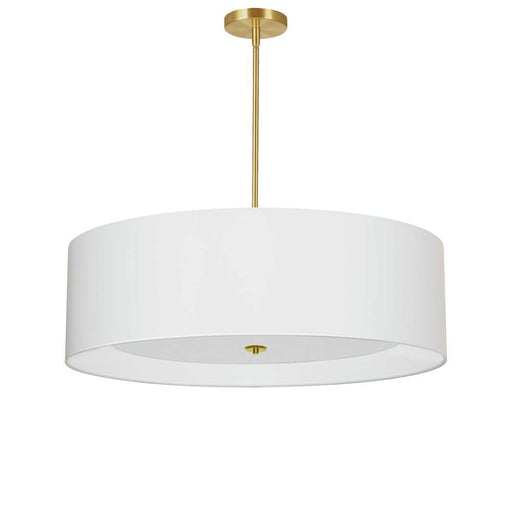  4 Light  Incan Pendant, Agb, Wh Shade W/ Wh Diffuser | HEL-304P-AGB-WH