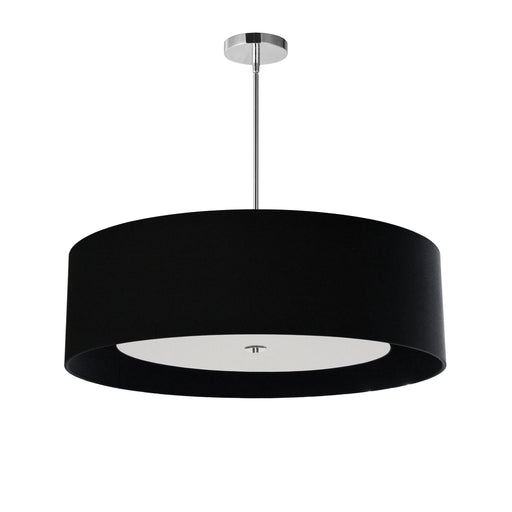  4 Light  Helena Pendant Pc, Black W/white Diffuser | HEL-304P-PC-BW