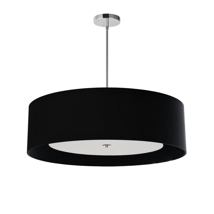  4 Light  Helena Pendant Pc, Black W/white Diffuser | HEL-304P-PC-BW