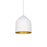 Helena 8-in White/gold Led Pendant | PD9108-WH/GD