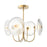 Hera 21-in Brushed Gold/clear Ribbed Glass Led Pendant | PD417904BGCR